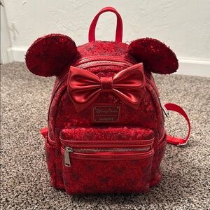 Loungefly Red Sequin Kids Backpack